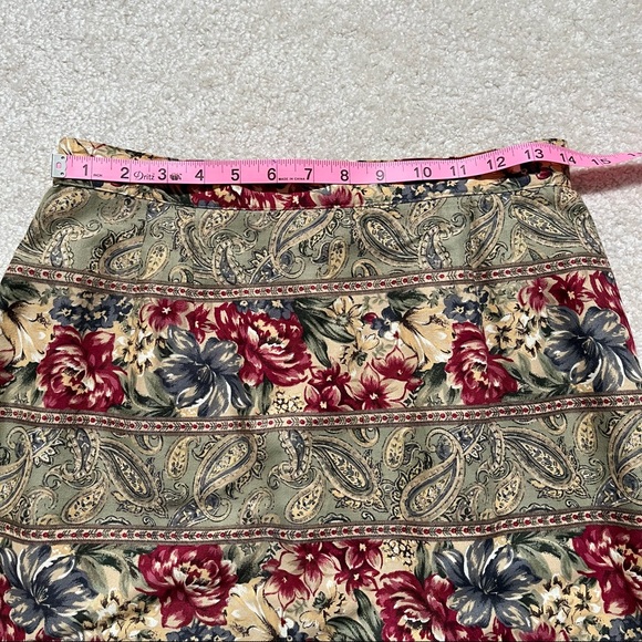 Talbots Paisley Pencil Skirt Womens 13 Rayon Multicolor Floral - Picture 5 of 6